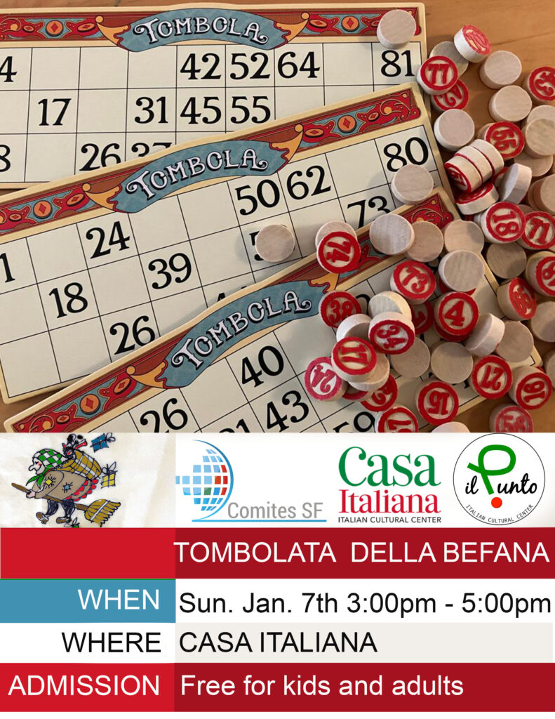 RSVP: Children's Tombola & a visit from La Befana - Casa Italiana - Italian  Cultural Center