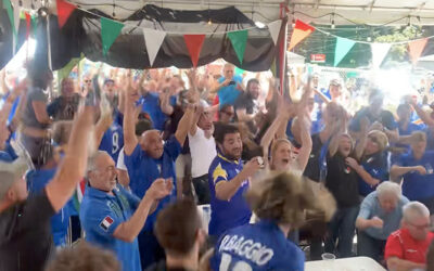 Italy Wins Euro 2020. Fans at Casa Italiana Go Wild.