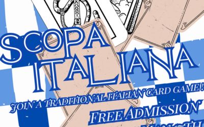 Next Scopa events May 17 & June 14