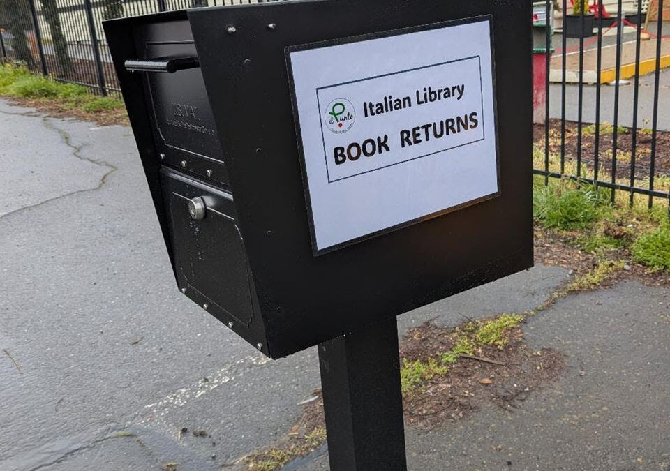 New book return box for our Biblioteca