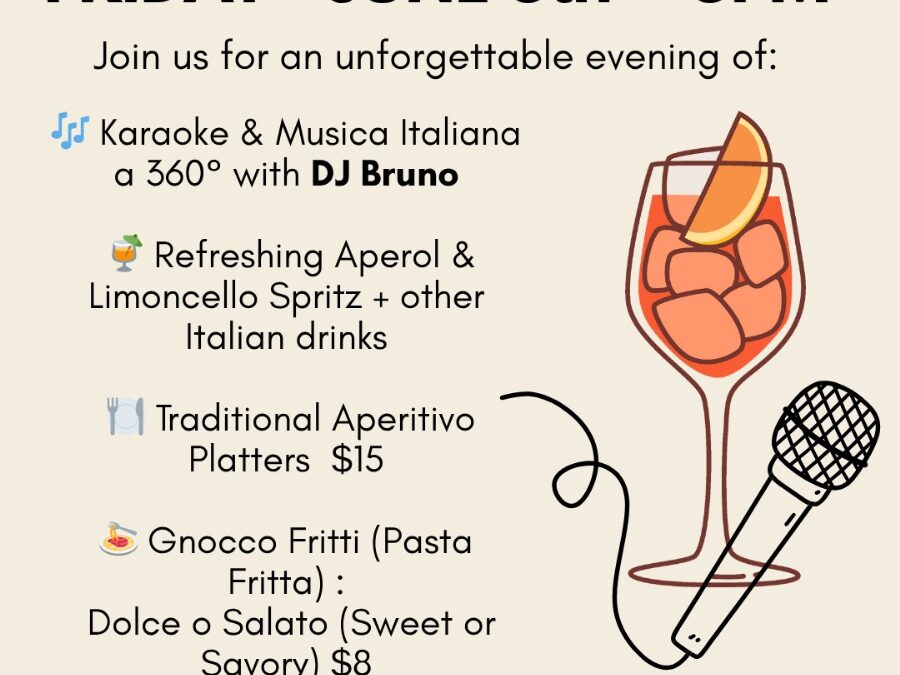 Aperitivo!  Friday the right way!