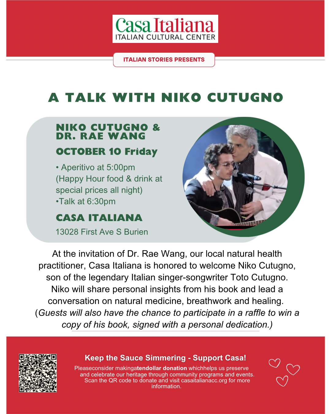 Niko Cutugno, A Talk With, Aperitivo