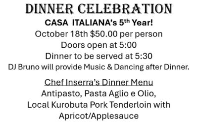 Italian Heritage & Casa is 5! Dinner Dance