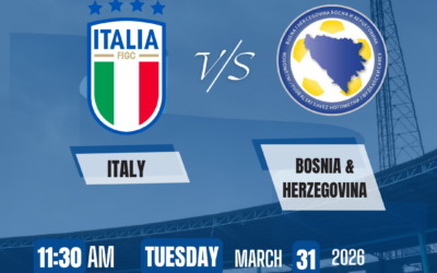 Italy Football Watch Party! – This Tuesday 3-31-26