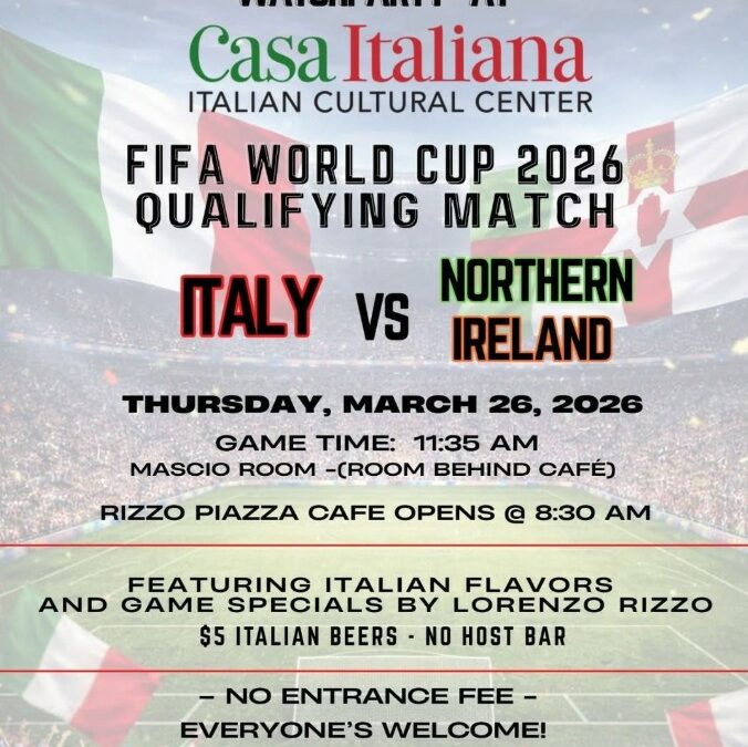 Italy v Northern Ireland Watch Party, 12:45p Kick-Off
